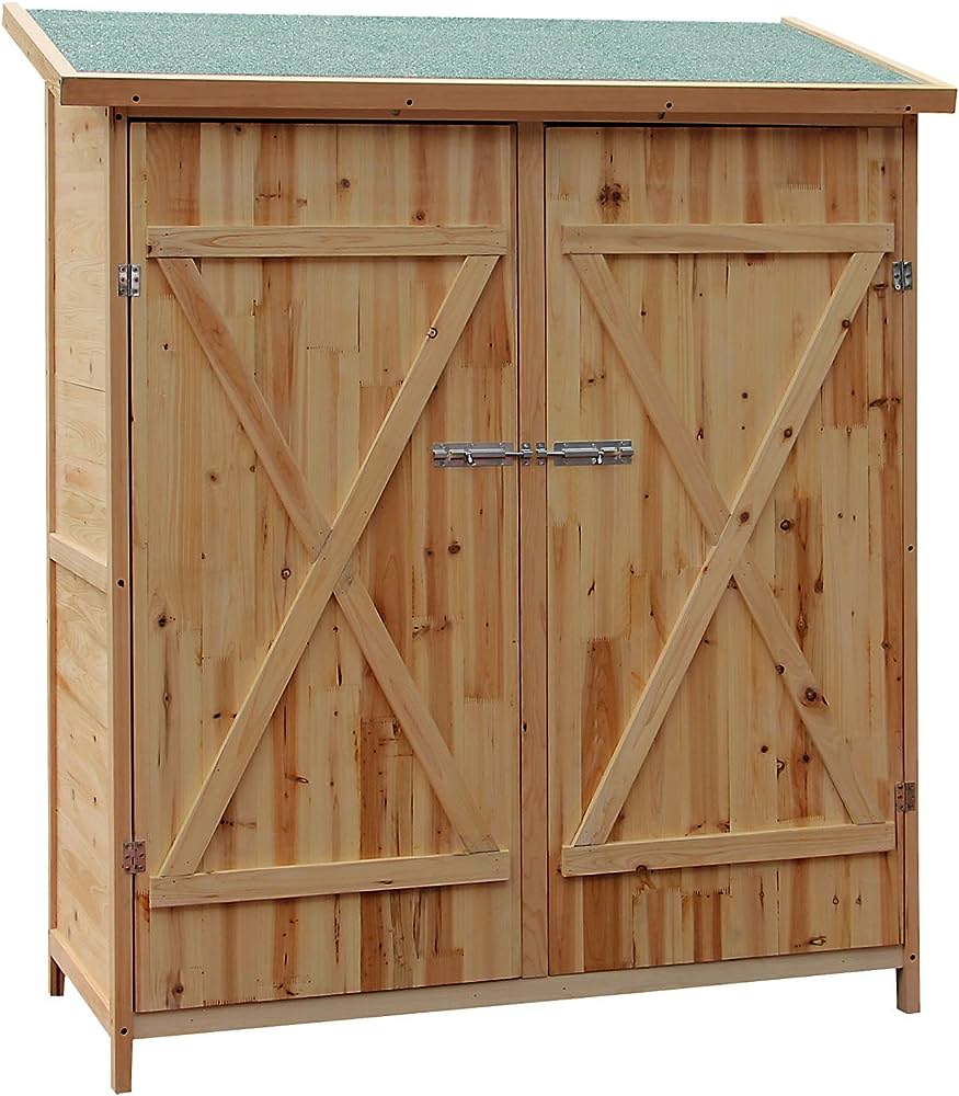 cobertizo xxl caseta jardin gabinete herramientas almacenaje madera armario