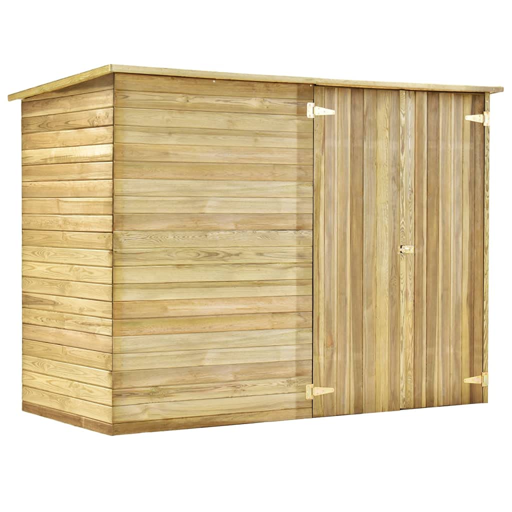 festnight caseta de jardin madera cobertizo jardin exterior cobertizos de almacenamiento natural 232 x 110 x 170 cm