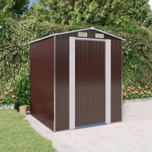 tidyard-cobertizo-de-jardin-caseta-jardin-exterior-cobertizos-de-almacenamiento-de-herramientas-con-puertas-correderas-cobertizo-exterior-acero-galvanizado-marron-oscuro-192x108x223-cm